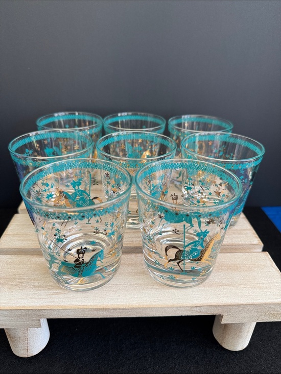 Cera Other - VTG MCM Cera Persian Polo Riders Barware Set of 8